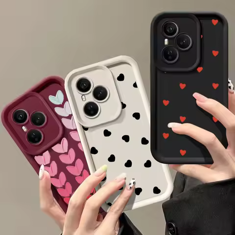 Fashion Black Red Love Heart Case for Huawei Honor X7D X9D 400 Pro 200 90 Lite Magic 7 Lite Matte So