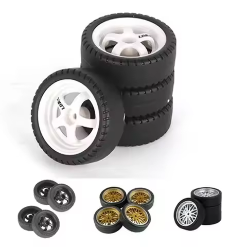 4pcs 33mm RC Hard Drift Tire Wheel Hard Tyre for LDRC AE86 A86 LD1801 LD1802 LD1803 LD1804 A01 A02 1