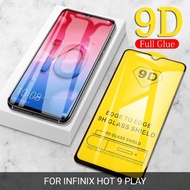 INFINIX HOT 9 PLAY 9D TEMPERED GLASS FULL COVER ANTI GORES KACA