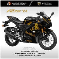 DECAL STRIPING R15 V4 REDBULL / STIKER MOTOR YAMAHA R15 V4 R15M DESIGN CUSTOM / STOCK DECALS