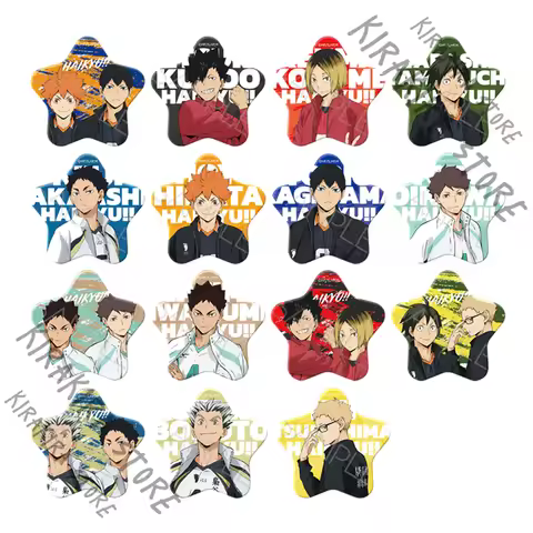 Haikyuu!! Hajime Iwaizumi Kotaro Bokuto Star Shaped Badge Brooch Emblem Breastpin Cosplay Official J