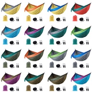 CAMPIFY Parachute Hammock Nylon Double Swing Bed Strap Carabiner for Camping Outdoor Buaian Tidur Po