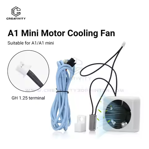 Extrusion Motor Cooling Fan Kit for Lab A1 A1 Mini Auto Start-stop High-efficiency Silent Fan for A1