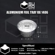 [1 PAK ISI 100 PCS] Alumunium foil cup RX 1406 tanpa tutup / cup mini / cake muffin roti 50ml