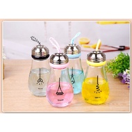Bulb Shaped Glass Bottle 450ml With Carrying Strap 450ml
