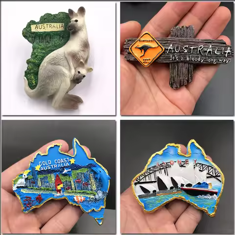 Australia Sydney kangaroo tourism souvenir refrigerator sticker kitchen decoration magnetic refriger