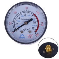 MEIK Bar air pressure gauge 13mm 1/4 bsp thread double scale for air compressor