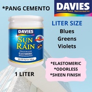 ❏┋Davies Liter Sun And Rain Elastomeric Paint Cement Blue Green