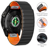 26/22mm Silicone Watch Band For Garmin Fenix 7 7X 6 6X Pro 5 5X Plus 3 HR Enduro Epix Gen 2 Smartwatch Magnetic Loop Wrist Strap