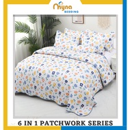 6 in 1 Sheet Queen Size King Sheet Set Single Mattress Cover Bedbedsheets queen set Katil Sarung Til