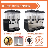BRAVO Juice Dispenser Cold Beverage Dispenser Cold Dispenser 12 Liter 2 Tank 3 Tank