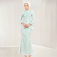 yeleedon BAJU KURUNG Moden Baju Raya 2024 IRONLESS Floral Kurung Crepe Muslimah Fashion Nikah Tunang