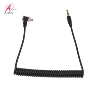 [COD] Mini (3.5mm) to Male PC Screw-Lock Sync Cord for  580EXII 7D 5DII 50D 40D /   Camera