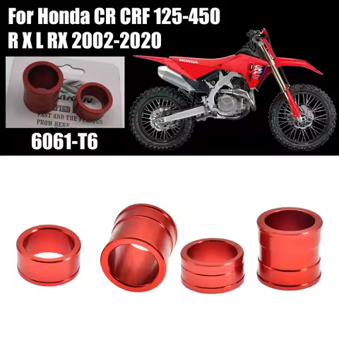 CNC Front Rear Wheel Hub Spacer For Honda CR125R CR250R CRF250R CRF450R CRF450RX CRF450X CR 125R CRF