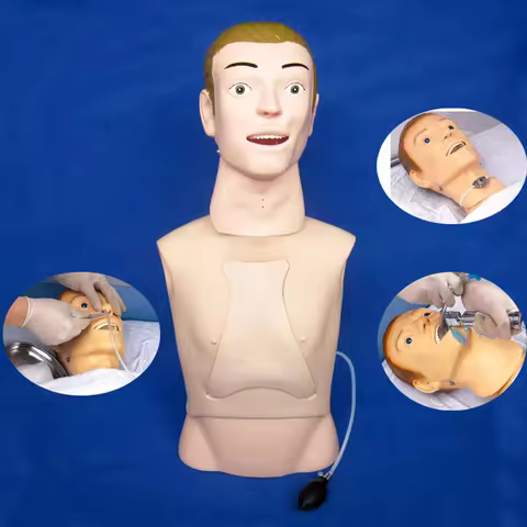 Nasogastric Feeding,Tracheostomy Care and Intubation Training Simulator,Half Body Nursing Manikin NG