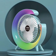 kipas desktop Kipas angin meja portabel USB 1800 mAh 10 inci kipas meja hening dapat berputar 180° P