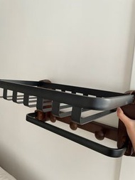 [北歐風]吸盤式浴室毛巾置物架 可折疊 免鑽免螺絲