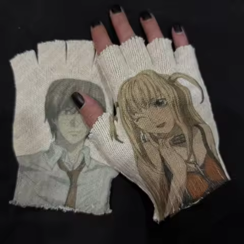 Aesthetic Winter Warm Gloves Finger Holes Fashion Solid Knitted Gloves Inner Plush Mittens 2000s Fas