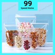50pcs Transparent zip bag/Zipper standing plastic bag/Clear Stand Up Pouch Bag