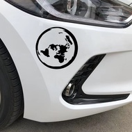 Car Adhesives Planet Earth Airplane Personality Map PVC Personality Test Accessories Decoration Dwat