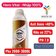 Hero Vital Serie Oro organic fertilizer (Amin acid >40%) - 100% imported - Plant recovery, 1000ml bo