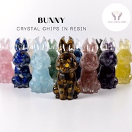 🔮🇸🇬 Bunny II Crystal Chips Resin | Crystals Carvings | Crystal Display | Crystal Chips