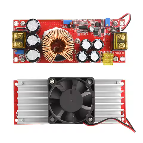 1800W 40A/1200W 20A DC-DC Step-Up Converter, 8–60V to 12–80V/10–60V to 12–90V Adjustable Step-Up Pow