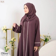 Gamis Abaya Arabian Abaya muslim kekinian 2024 dress muslim wanita hitam  elegant jumbo maxi dress p