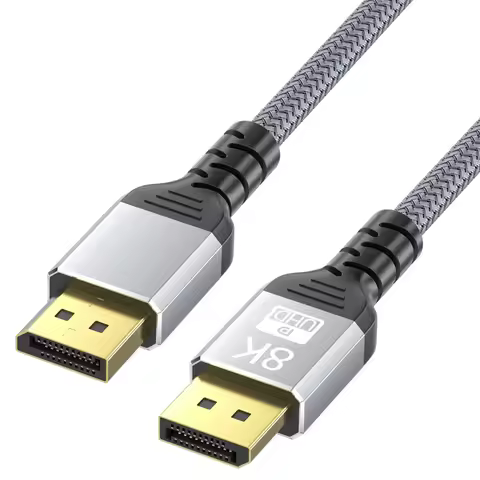 DisplayPort Cable 8K DP 1.4V Cable 8K@60Hz 4K@144Hz Braided High Speed Display Port Cable Compatible