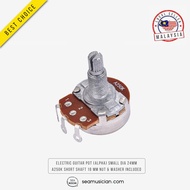 ELECTRIC GUITAR POT (ALPHA) SMALL DIAMETER 24 MM A250K SHORT SHAFT 18 MM NUT & WASHER INCLUDED