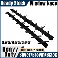 Blade Window Naco Nako Tingkap Louver Window Frame Tingkap Aluminium Naco Window Double Louvres Blac