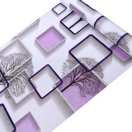 UNGU 3D Purple Square Wallpaper 45cm x 10m