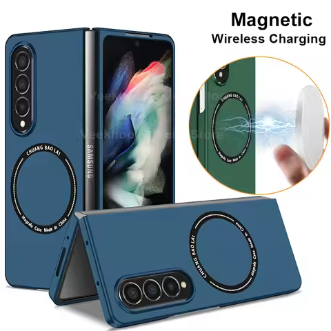 Magnetic Wireless Charging Case for Samsung Galaxy Z Fold 3 4 5 Magsafe Cover Cases Shockproof and A