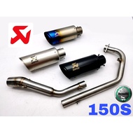 Exhaust Benelli 150S Ekzos Tabung Power Boom 150 S Muffler Akrapovic Short Full System Stainless Ste