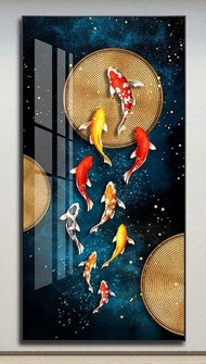 lukisan abstrak koi teksturelukisan koi abstrak modern tekstur lukisan koi modern