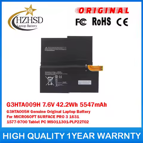 G3HTA009H 7.6V 42.2Wh 5547mAh G3HTA005H Genuine Original Laptop Battery For MICROSOFT SURFACE PRO 3 