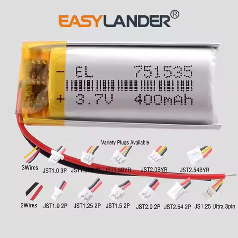 3.7V 701535 400mAh Rechargeable Lithium Lipo Li-ion Polymer Battery