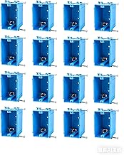 16-Pack-1-Gang PVC Electrical Outlet Box, 18 cu in Blue Switch Box - UL514C & UL263 Listed, Compatib