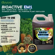 BIOACTIVE EM1 Seaweed Bio-Organic Liquid Fertilizer 5L 海藻活性生物有机肥 Foliar Fertigation Amino Acid