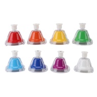 [musbmy] 8 Pcs Desk Hand Bell Notes Colorful Metal ABS Music Table Bells Percussion Instrument