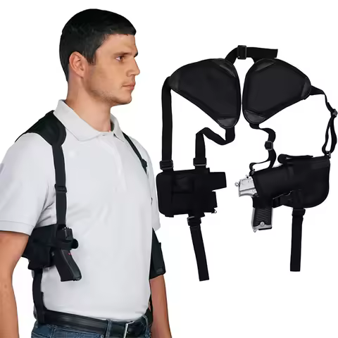 Tactical Universal Concealed Carry Shoulder Holster For G17 43X M9 APX P09 Hidden Holster With 2 Pou