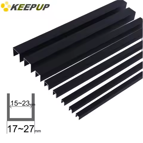 Black U shaped groove channel aluminum slot Equilateral Inner width 15 16 17 18 20 23mm 17x20 17x10 