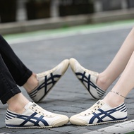 DY Heel Two-Way Canvas Shoes Men's and Women's Couple Non-Shoelace Breathable Thin Bottom Onitsuka Tiger Shoes Slip-on Sloth Sneakers 1022