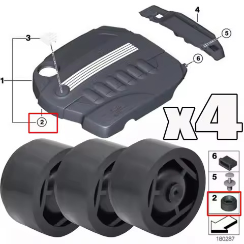 Engine Cover Trim Rubber Mountings Pads for BMW 4 5 6 7 SERIES F32 F33 F36 E60 E61 F07 F10 F11 G30 G