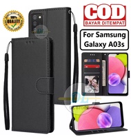 SAMSUNG GALAXY A03s | SAMSUNG GALAXY A03 FLIP LEATHER CASE PREMIUM-FLIP WALLET CASE KULIT UNTUK SAMS
