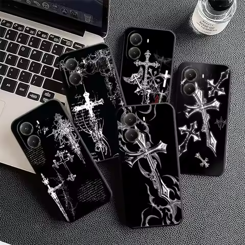 Gothic Cyber Sigil Cross Soft Phone Case for Xiaomi Poco X7 X8 Pro Max X5 X6 X3 F8 F7 Ultra M8 M7 M6