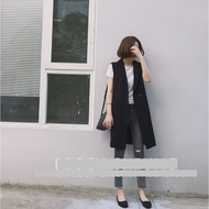 W16 - Korean Fashion Spring Sleeveless Casual Long Vest (Free Size)