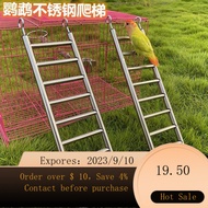 🌈Parrot Climbing Ladder Stainless Steel Ladder Game Ladder Large Ladder Ladder Toy Bird Supplies 9CVX