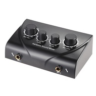 Portable Dual Mic Inputs Audio Sound Mixer For Amplifier &amp; Microphone Karaoke Ok Mixer