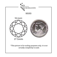 Round Moissanite Diamond D-Color VVS1 {27ct- 46ct} - เพชรโมอีส กลม/เพชรโมซาไนท์ กลม {27กะรัต - 46กะร
